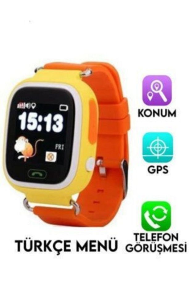 Akıllı Çocuk Saati Konum Takipli Sim Kart Girişli Gps Ve Sos Özellikli -net Konum-sarı - 3