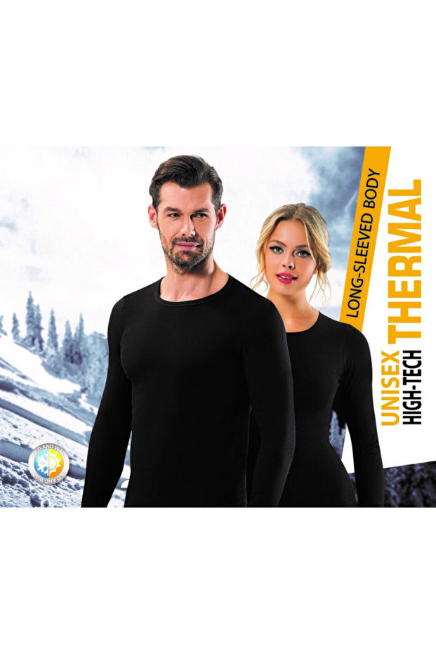 Men's And Women's Black Long Sleeve Tank Top Thermal Top