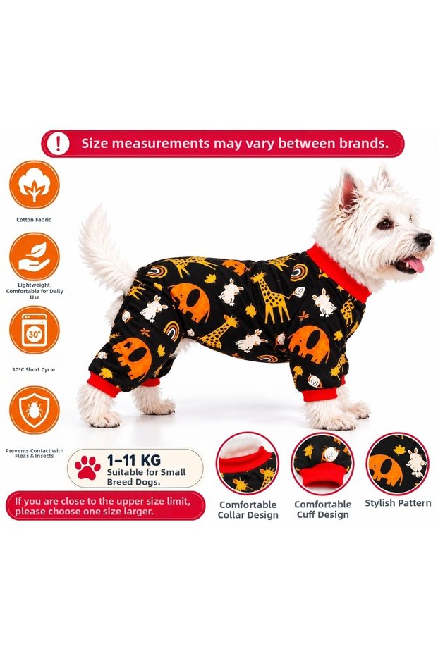 Small Breed Black Animals Dog Outfit Dog Jumpsuit (1-10kg)