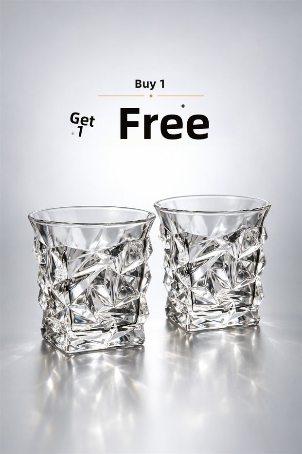 Premium japanese crystal cut vayu whisky glass - buy one get one free