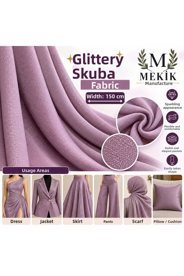Silvery Scuba Fabric