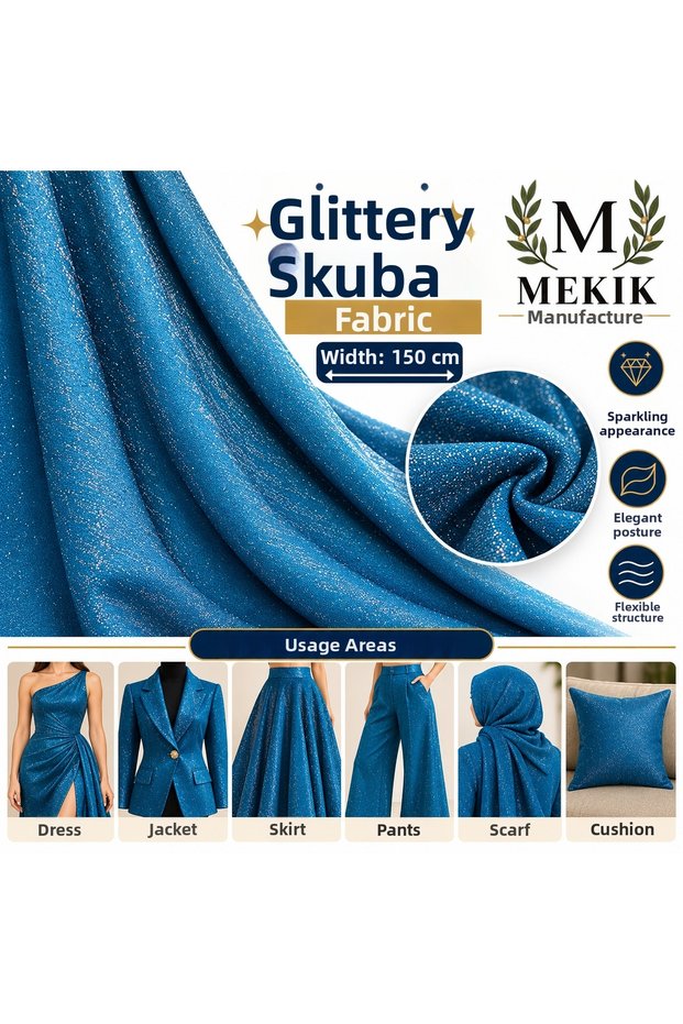 Silvery Scuba Fabric