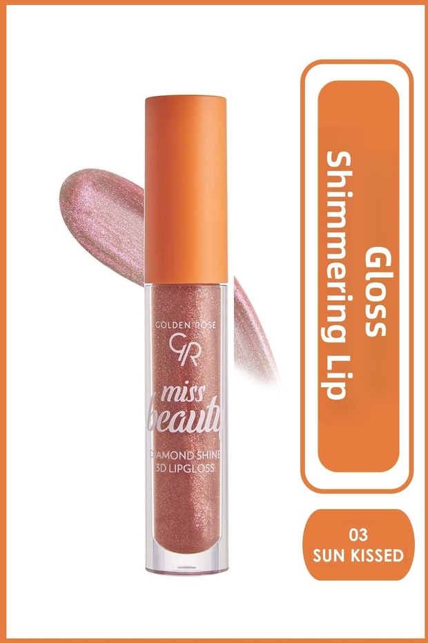 Miss Beauty Diamond Shine 3d Lipgloss No:03 Sunkissed - Işıltılı Dudak Parlatıcısı