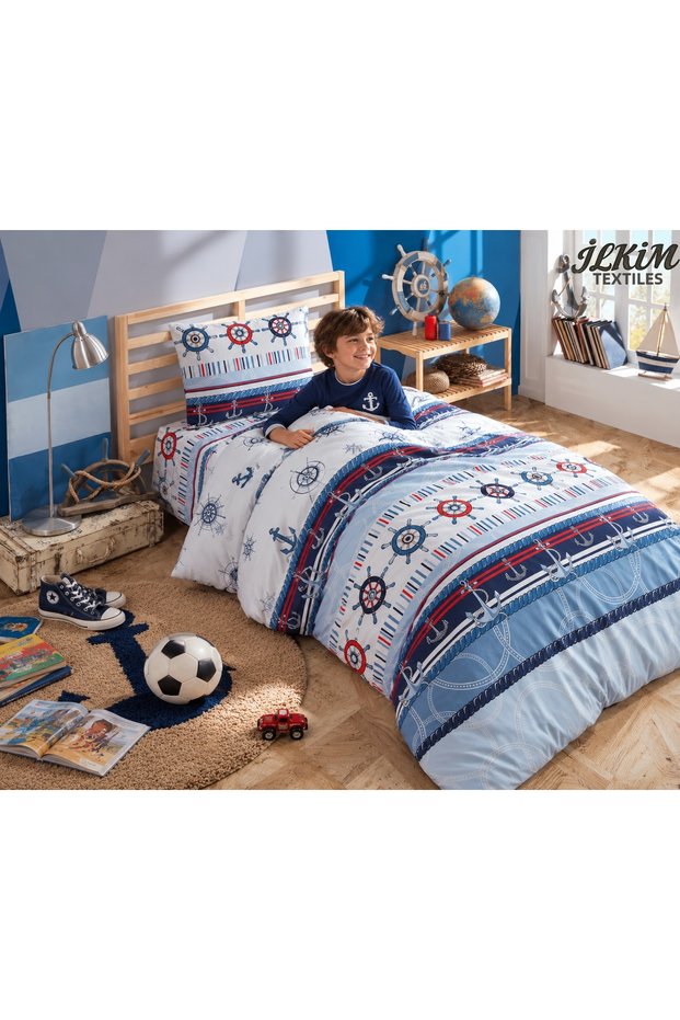 Cotton Children's Duvet Cover Set, Special Colorful Patterned Single Size for Girls and Boys | New Season |