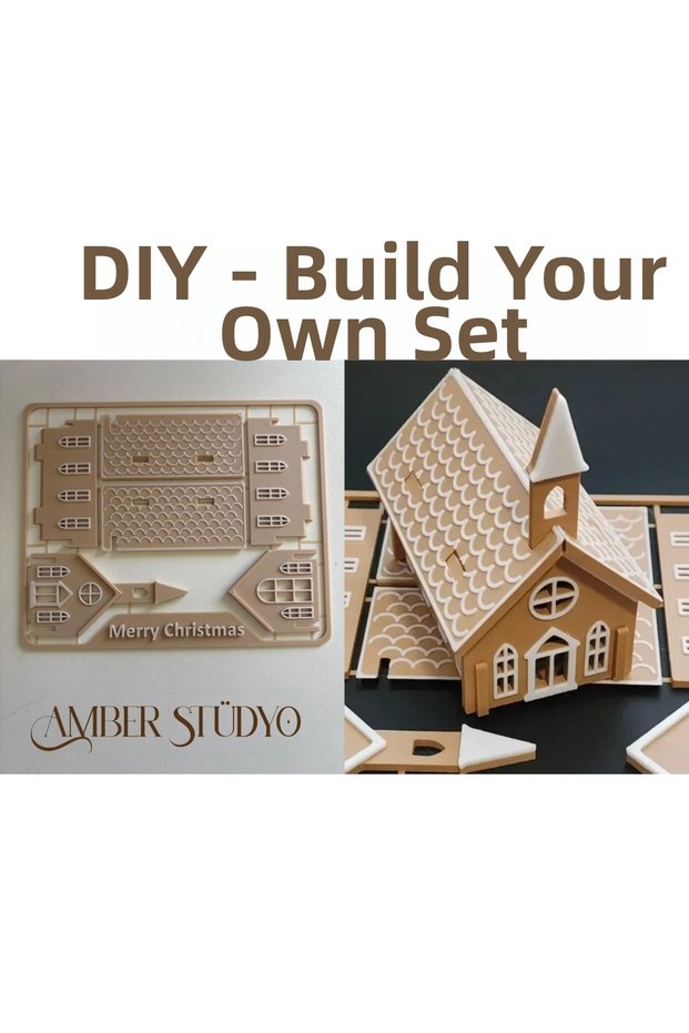 Christmas Event DIY New Year Themed Date Activity Hobby Set Gingerbread House Home