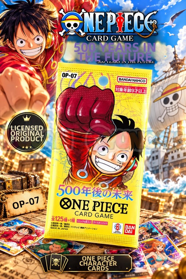 Original One Piece 500 Years in the Future Display Card Op-07 - Licensed One Piece Card Pack