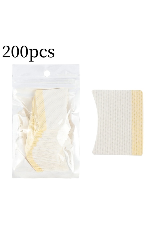 yellow 200pcs 40/200Pcs Disposable Cotton Eyelashes Patch Sticker For Removing Eyelashes Under Eye P