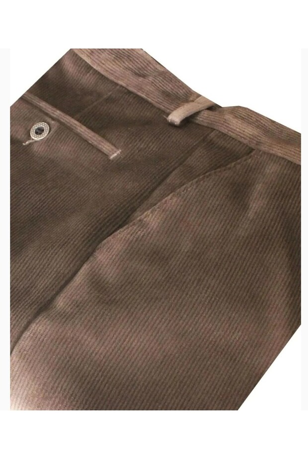 Men's Classic Cut Light Brown Velvet Pants