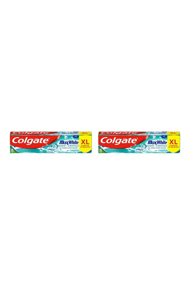 2x PACK Toothpaste, Colgate, 125 ml Max White Crystals White