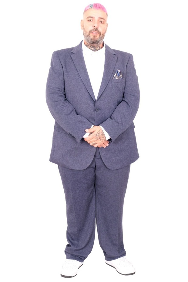 Mode XL Large Size Men's Suit Tintin Basic All 24020 Indigo