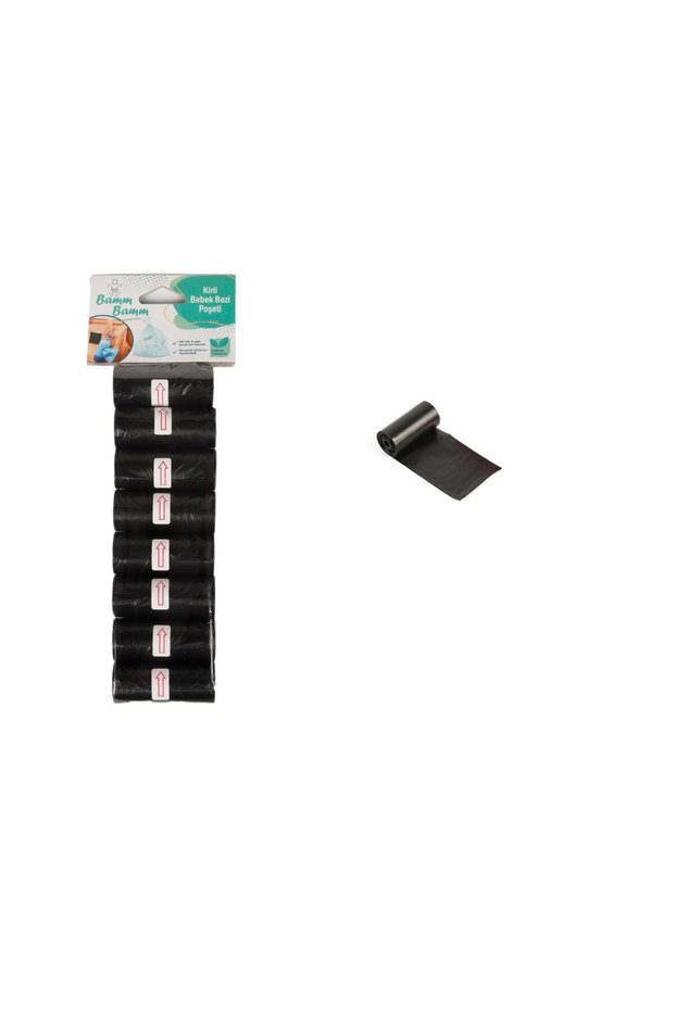 Dirty Diaper Bag Bag Size Black 8 Rolls (120 Pieces)