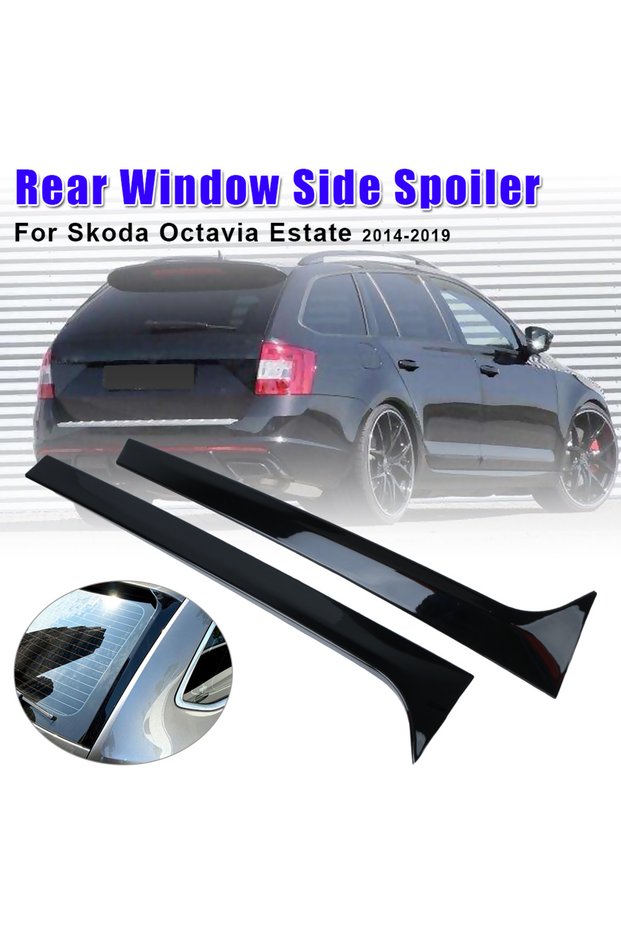 For Skoda Octavia Estate 2014-2019 Auto Replacement Parts Canard Splitter Pair Rear Window Side Spoi