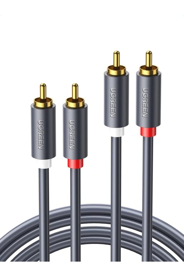 2Rca to 2Rca Audio Cable, 1 Meter, Anthracite