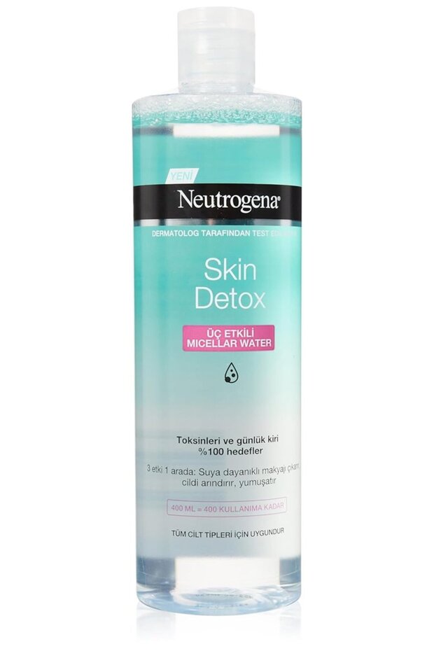 Skin Detox Micellar Water 3 in 1 Gentle Cleansing Water for Dirt and Makeup Removal Facial
