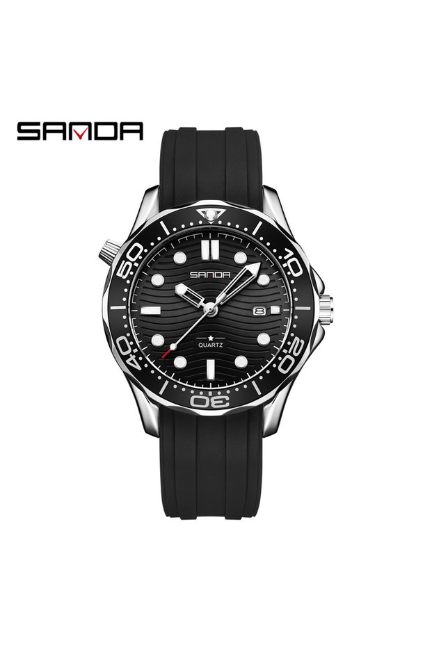 J Black SANDA New 1145 Luxury Business Men's Quartz Watch Waterproof Luminous Calendar Fashion Men's