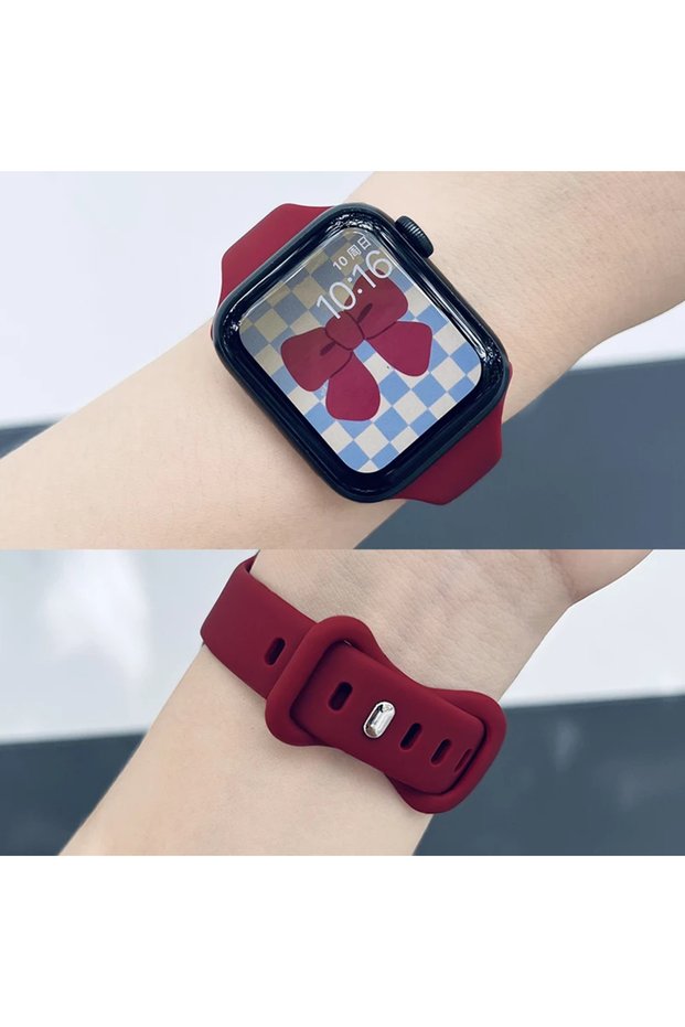 38 40 41mmS10-42 R-hibiscus Slim Silicone Strap For Apple Watch Band 45mm 44mm 40mm 41 42-38mm sport