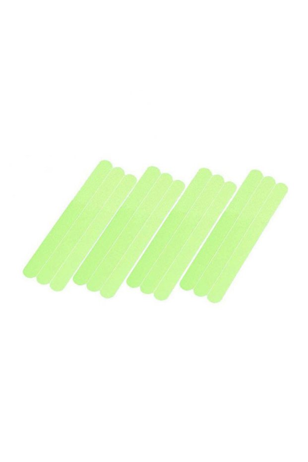 YGZX-2x20cm-12PCS New 12pcs Noctilucent Non-Slip Shower Strip Paste Transparent Bathtub Mat Step Ant