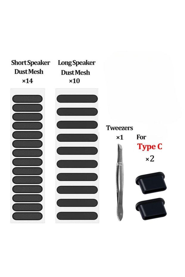1Set A-for Type C Universal Phone Dustproof Net Stickers Speaker Mesh for iPhone Samsung Anti Dust N