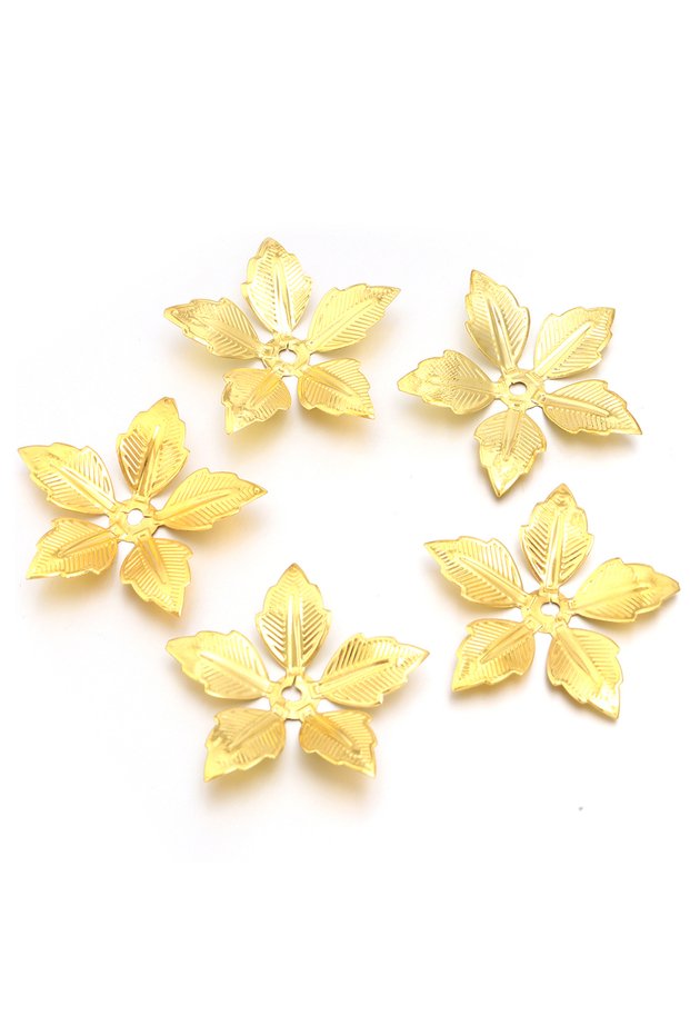 44mm 30pcs Gold 30pcs Vintage Gold Silver Colors Flowers Blank Receptacle Connectors Charm Findings