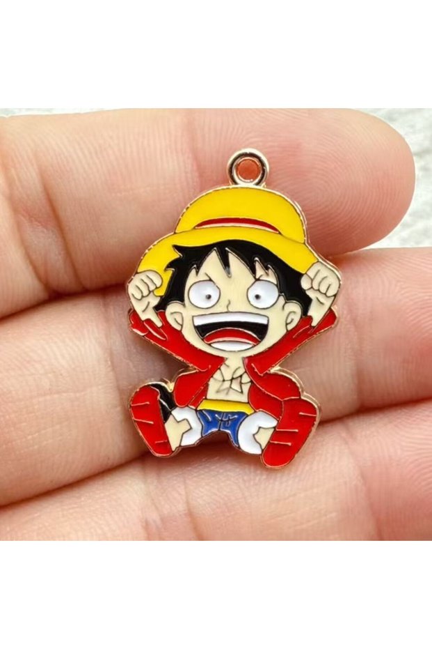 orange 10Pcs/lot Cute Cartoon Enamel Charms Pendant for Cosplay DIY Earrings Jewelry Make Bracelet E