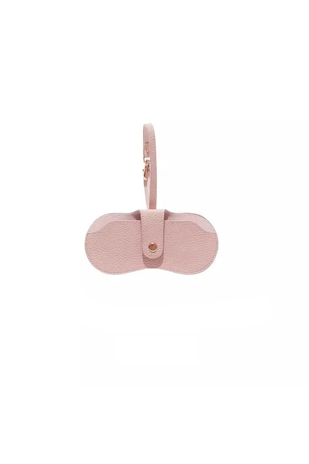Pink Portable Glasses Bag Soft Leather Sunglasses Pouch Slim Fashion Glasses Case Holder Glasses Org
