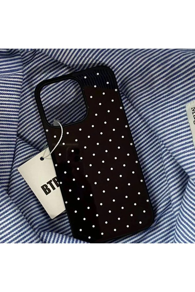 iPhone 15 A Personality Niche Ins Simple Cute Polka Dots Phone Case For iPhone 17 16 15 14 13 12 11