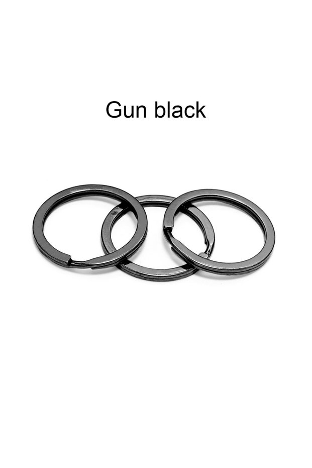 25mm Gun black 10Pcs/Lot 25 28 30mm Gold Round Key Ring Llaveros Clasp Findings Key Chain Split Ring