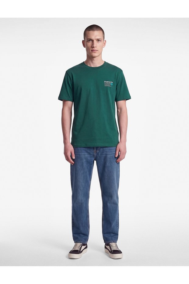 Regular Fit Cotton Crew Neck Printed Short-Sleeve T-Shirt