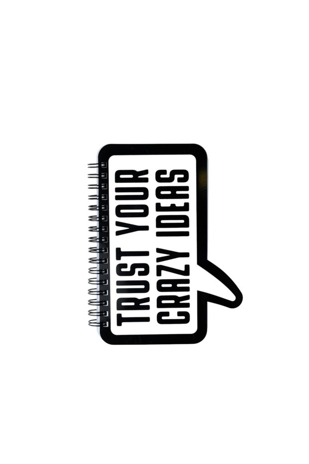Just Bubble Not / Trust Your Crazy Ideas Spiral-Bound Unlined (Flat) 16X8.5Cm Notebook 100Yp.