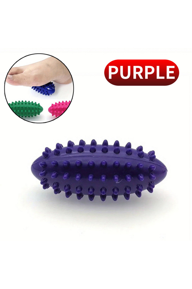 PURPLE Sea cucumber massage ball, PVC spine massager, mini portable fitness foot massage ball, deep