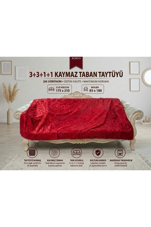 Non-Slip Base Sofa Cover Set 3+3+1+1