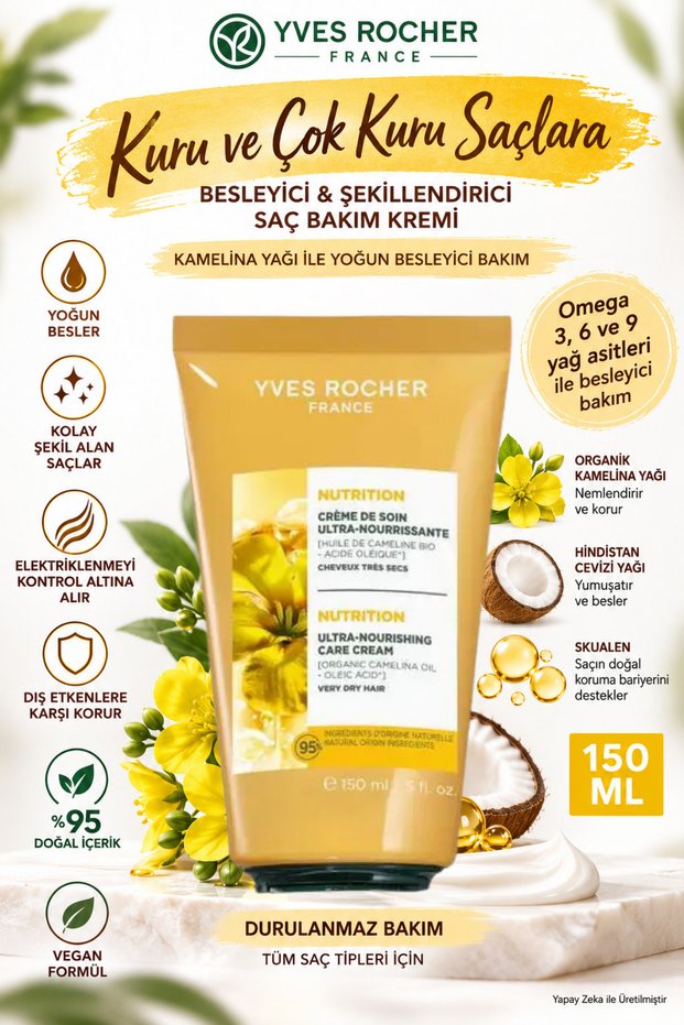 Vegan Nourishing Styling Leave-In Conditioner for Dry and Very Dry Hair 150ml