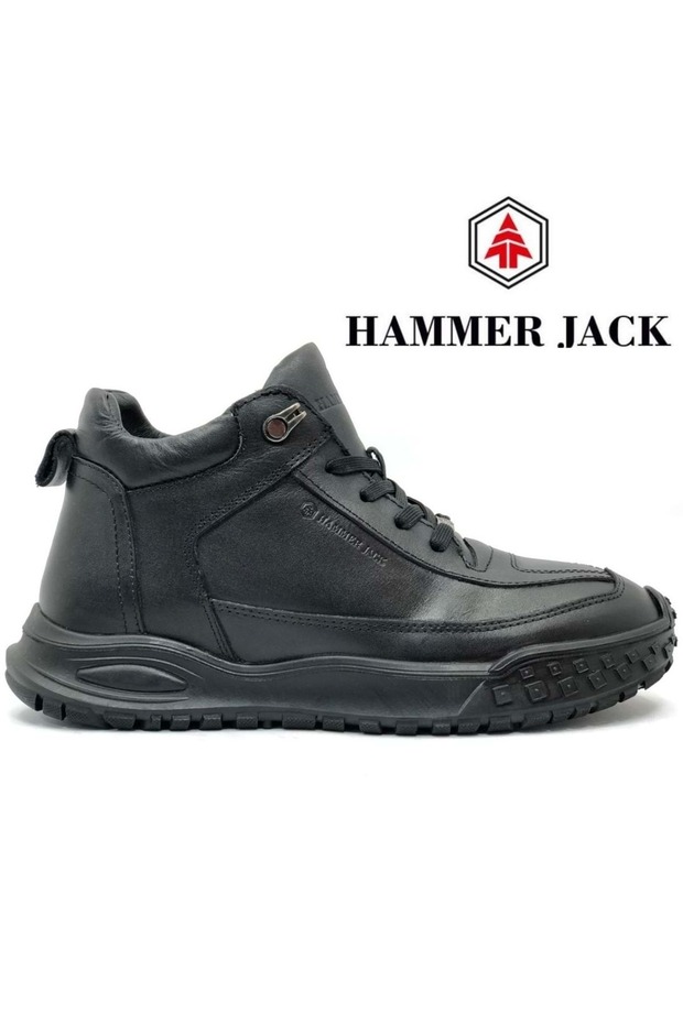 Hammer Jack 102-24882-m Gustava Genuine Leather Casual Men's Boots Black