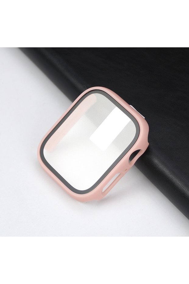 Series 4 5 6 SE 40mm Pink Glass Screen Protector + Case for Apple Watch 10 9 8 45mm 41mm 44mm 40mm S