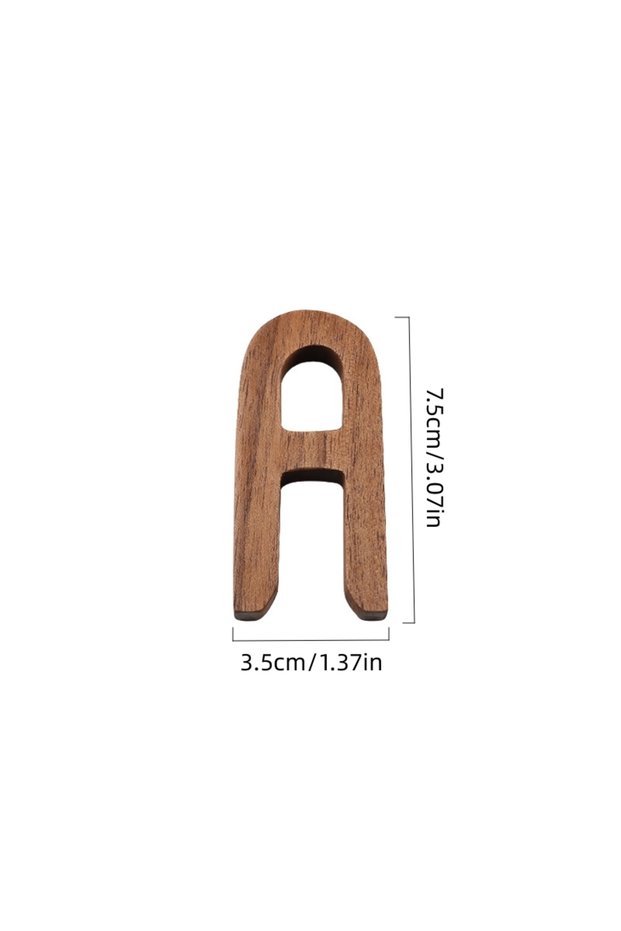 A 1Pcs Black Walnut Wall English Wooden Letters Numbers DIY Free Combination Wooden Decor Cafe Bar H