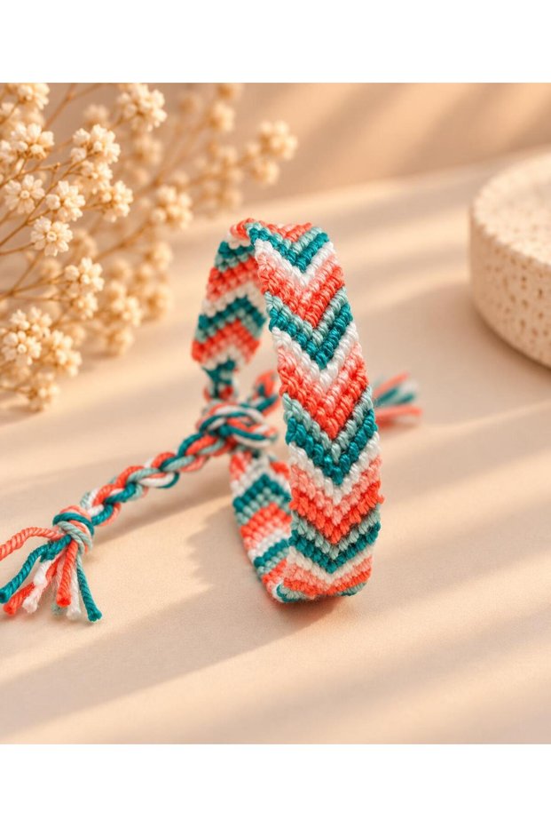 Colorful Friend Bracelet - Handmade, Adjustable Size, Lasting Colors