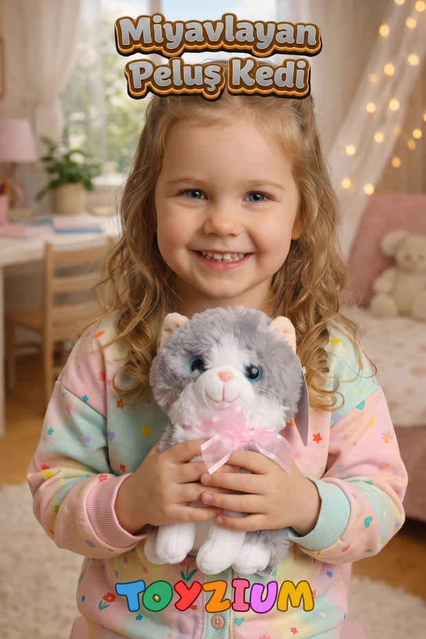 Meowing Plush Cat – Cute Children's Toy with Sound