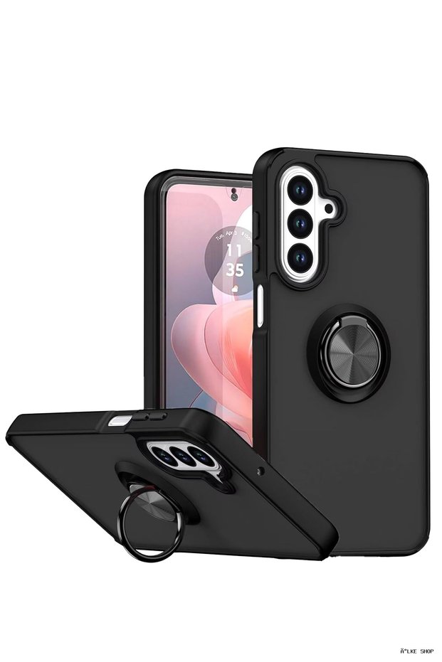 Ilkestor Newface Galaxy A27 5g Montreal Silicone Cover with Ring (193153) - Black