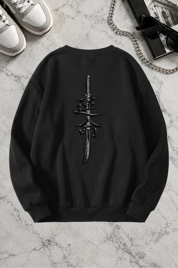 Unisex Printed Crew Neck Sweatshirt