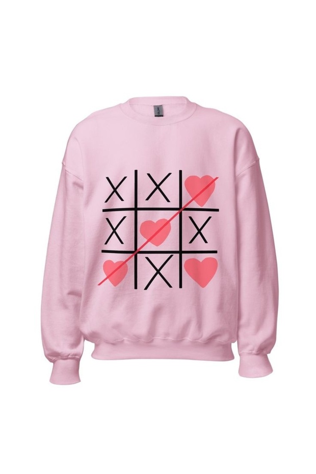 Xoxo Printed Cotton 3 Thread Threaded Crew Neck Oversize Sweatshirt