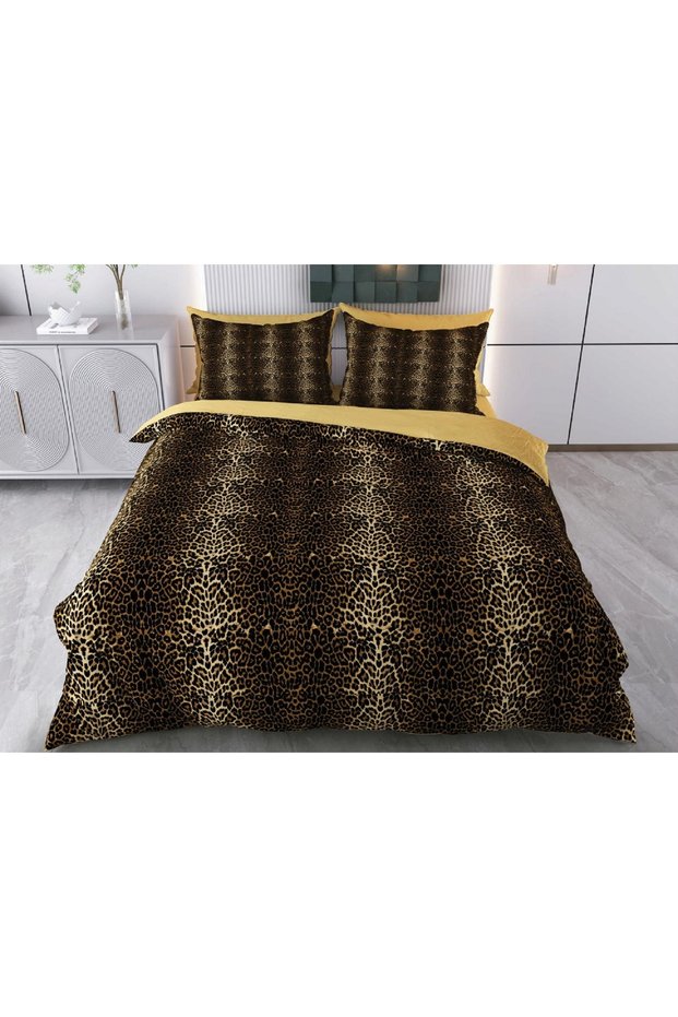 Leopard 3D Printed Double Duvet Cover Set