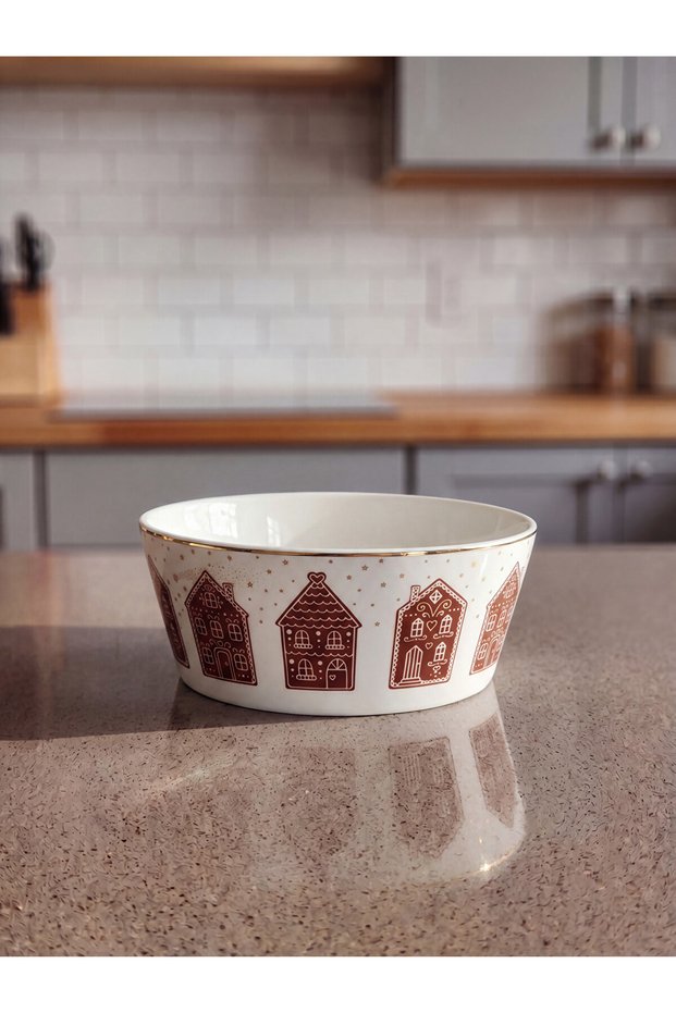 Renkli̇mağazadan Lcw Home Ecru New Year Themed Porcelain Bowl