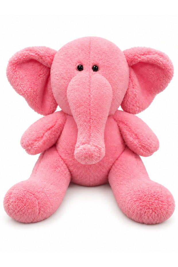 60 cm Cute Pink Plush Elephant Toy – Large Size, Soft and Cuddly, Perfect Gift for Children's Room