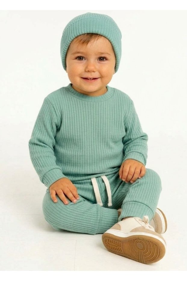 Mavi̇şx Baby Children's Cotton Track Suit Set 4 Seasons