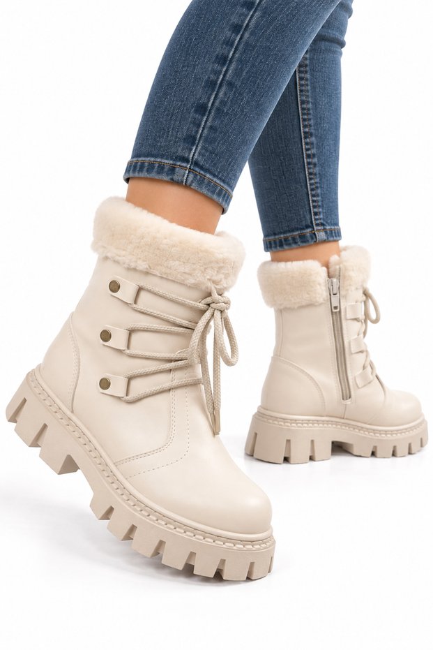 Children's Anti-Slip Sole Warm Boots Beige