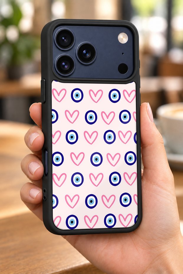 حافظة مقاومة للصدمات متوافقة مع هاتف iPhone 18 Pro مع حماية للكاميرا بنمط تيلسام