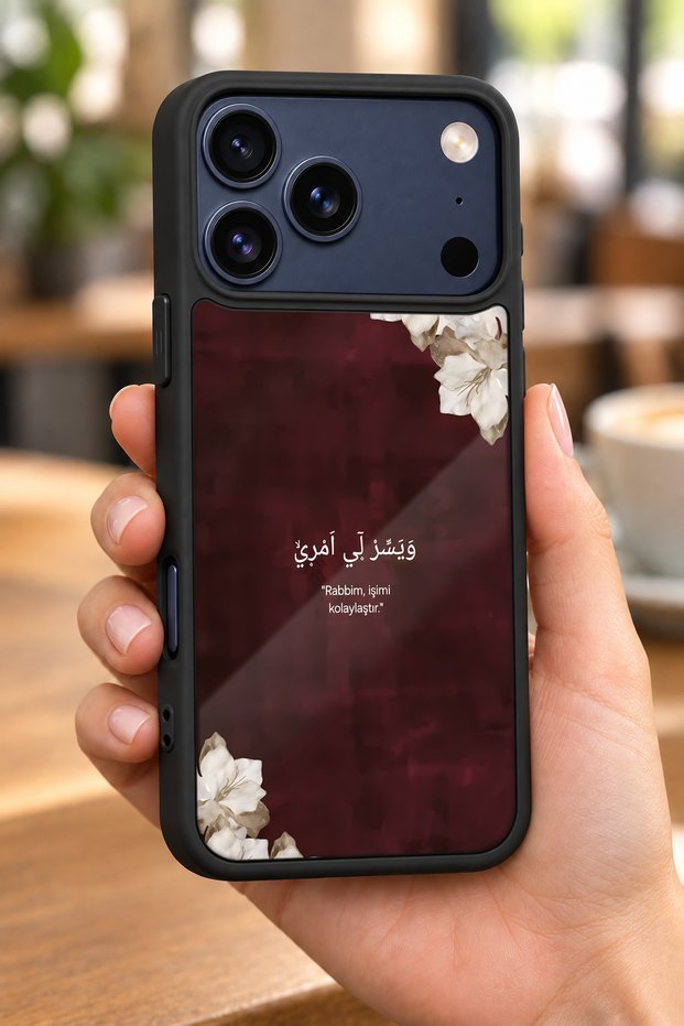حافظة مقاومة للصدمات متوافقة مع هاتف iPhone 18 Pro مع حماية للكاميرا بنمط Dua