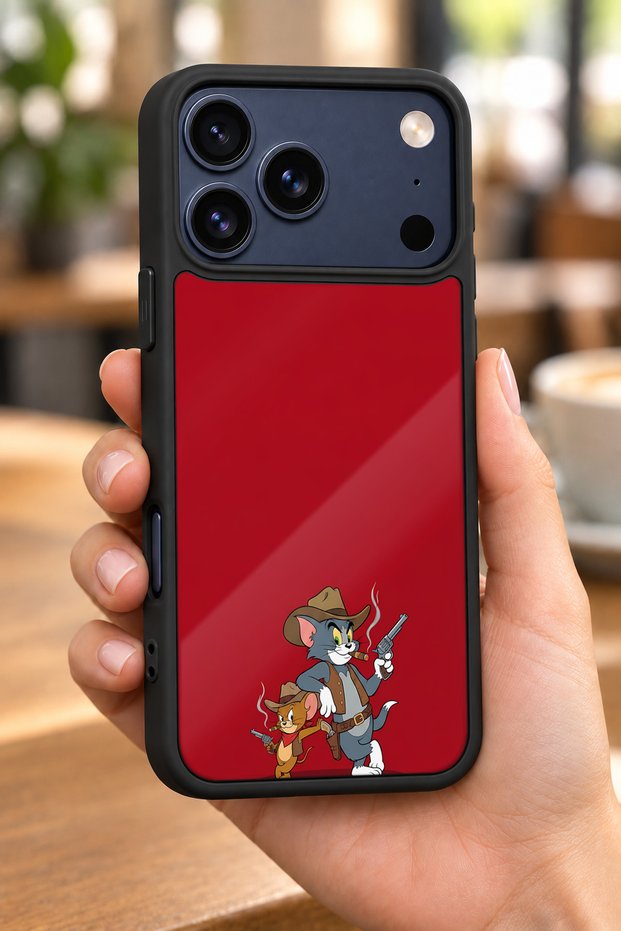 حافظة مقاومة للصدمات بنمط رعاة البقر متوافقة مع هاتف iPhone 18 Pro Max مع حماية للكاميرا