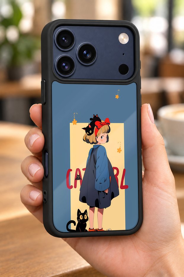 حافظة مقاومة للصدمات متوافقة مع هاتف iPhone 18 Pro Max مع حماية للكاميرا بنمط BlackCat