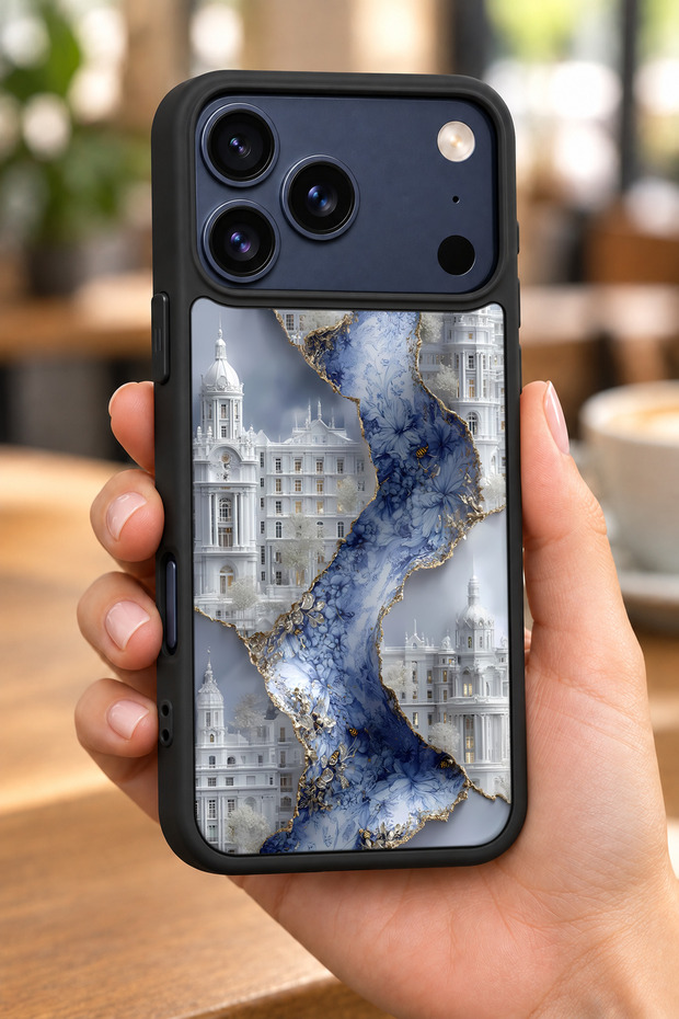 حافظة مقاومة للصدمات متوافقة مع هاتف iPhone 18 Pro Max مع حماية للكاميرا بنمط عصر النهضة